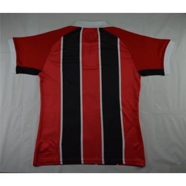2015 Sao Paulo FC Away Red&Black Jersey Shirt
